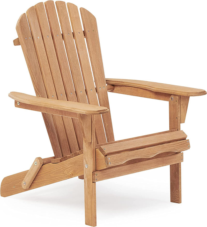 Wooden Folding Adirondack Chairs Set of 2 for Patio