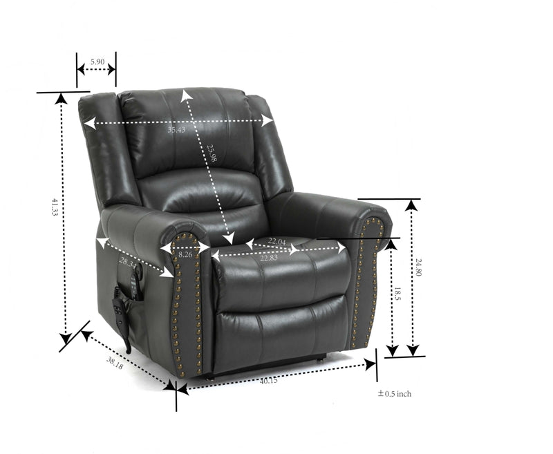 Power Lift Recliner Chair with Heat & Massage, 350LBS