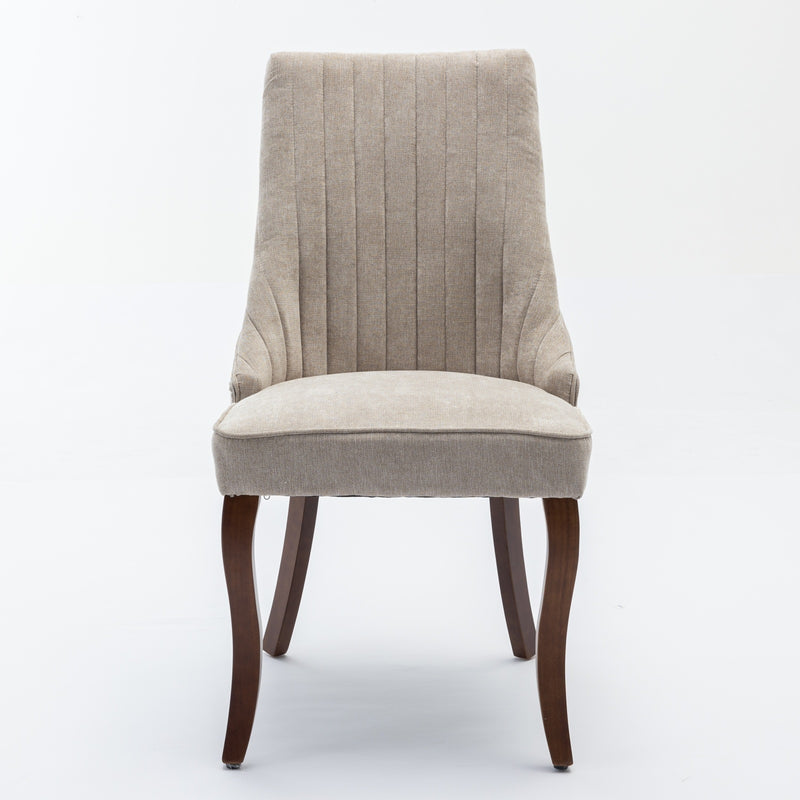 Comfy Rayon Linen Dining Chair with Fabric Upholstery