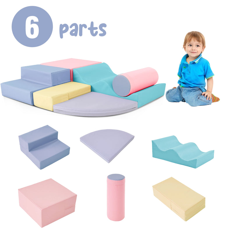 6-in-1 Soft Foam Playset for Toddlers & Kids Indoor Fun