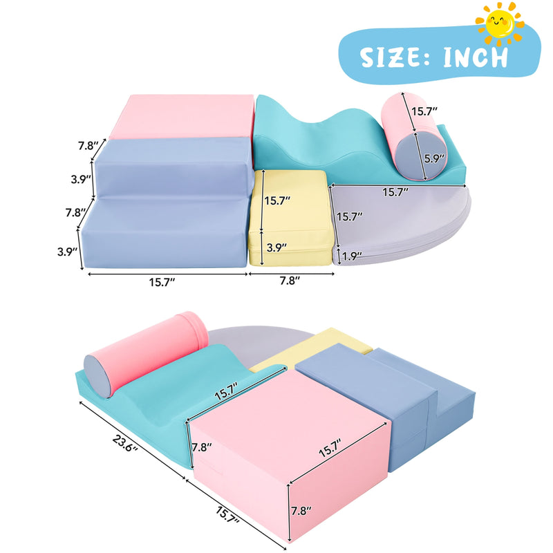 6-in-1 Soft Foam Playset for Toddlers & Kids Indoor Fun