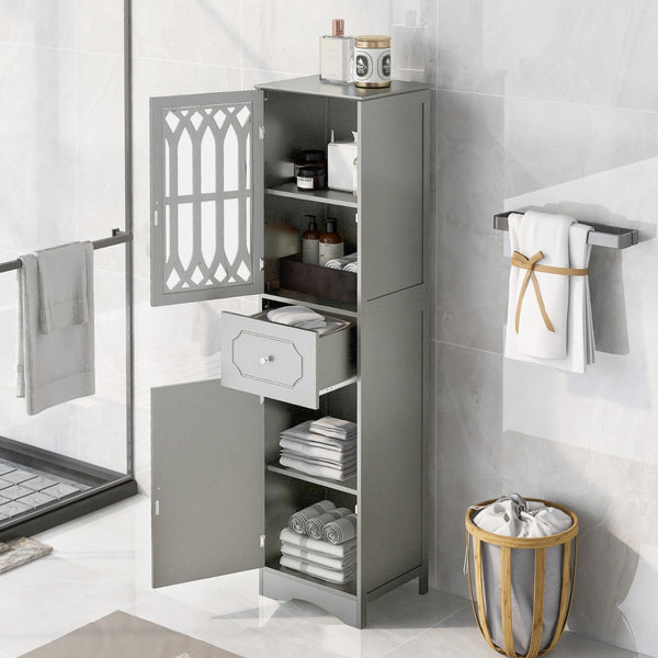 Tall Freestanding Bathroom Cabinet Grey