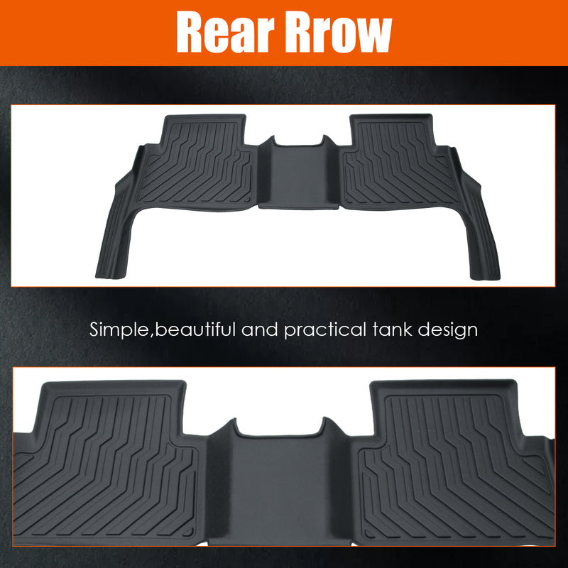 TPE Rubber Floor Mats for 15-22 GMC Canyon Colorado Crew Cab