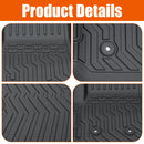 TPE Rubber Floor Mats for 15-22 GMC Canyon Colorado Crew Cab