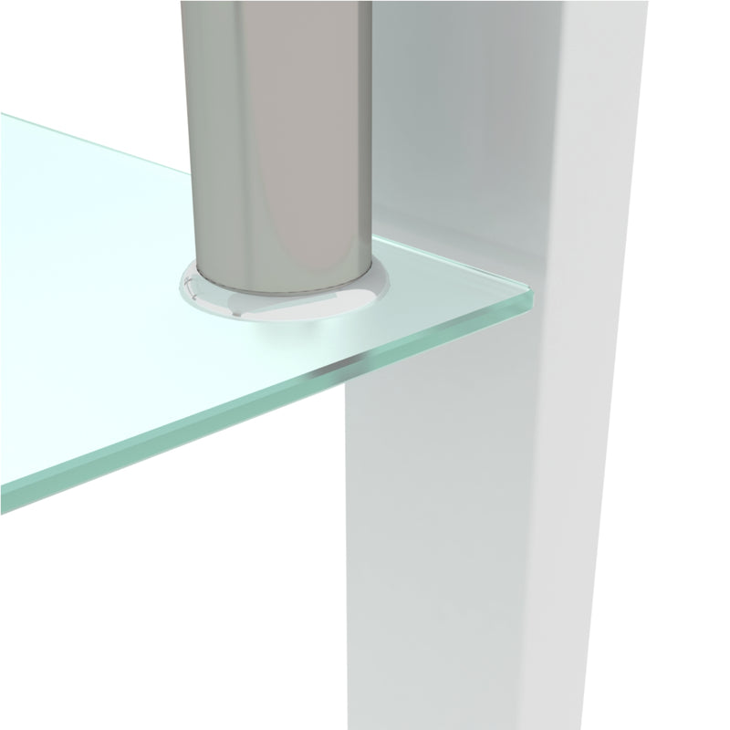 White Coffee Table - Modern Side Table for Living Room